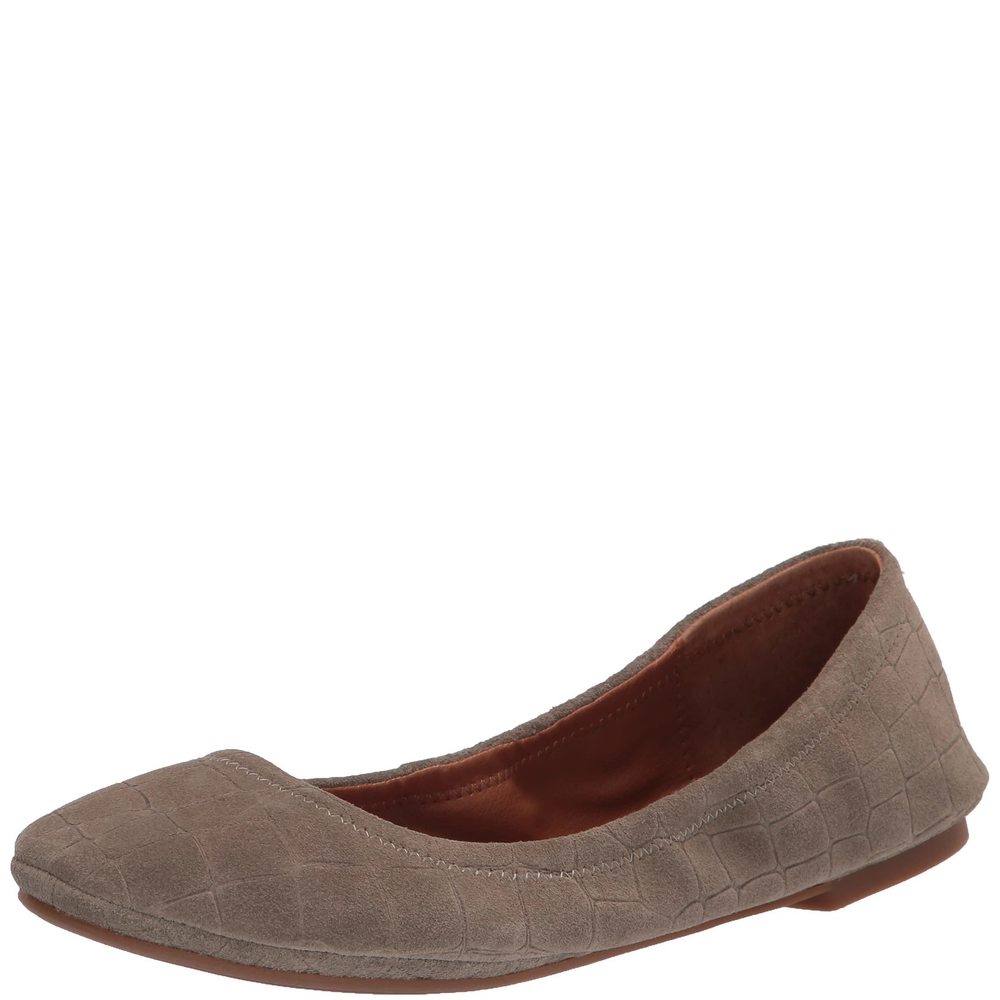 LUCKY BRAND WOMEN'S EMMIE BALLET FLAT, FOSSILIZED, 8